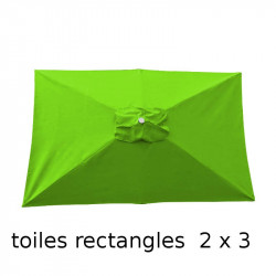 Toile 3° choix : Toile pour parasol rectangle 2x3 Vert Lime