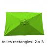 Toile 3° choix : Toile pour parasol rectangle 2x3 Vert Lime