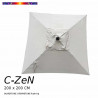 Parasol C-ZeN 200 x 200 cm : toile vue de dessus