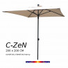 Parasol C-ZeN 200 x 200 cm : vu de face