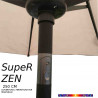 Parasol SupeR-Zen : détail du mécanisme d'inclinaison