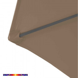 Fixation de la toile de remplacement pour parasol HEXAGONAL 300 cm couleur Taupe : détail du pochon de la baleine