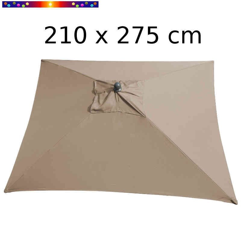 Parasol Arcachon Taupe 210 x 275 cm Alu : vu de dessus Parasol Arcachon Taupe 210 x 275 cm Alu : vu de dessus