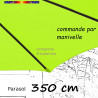 Parasol Lacanau Vert Lime 350 cm Bois manivelle : fourreau de la toile en bout de baleine