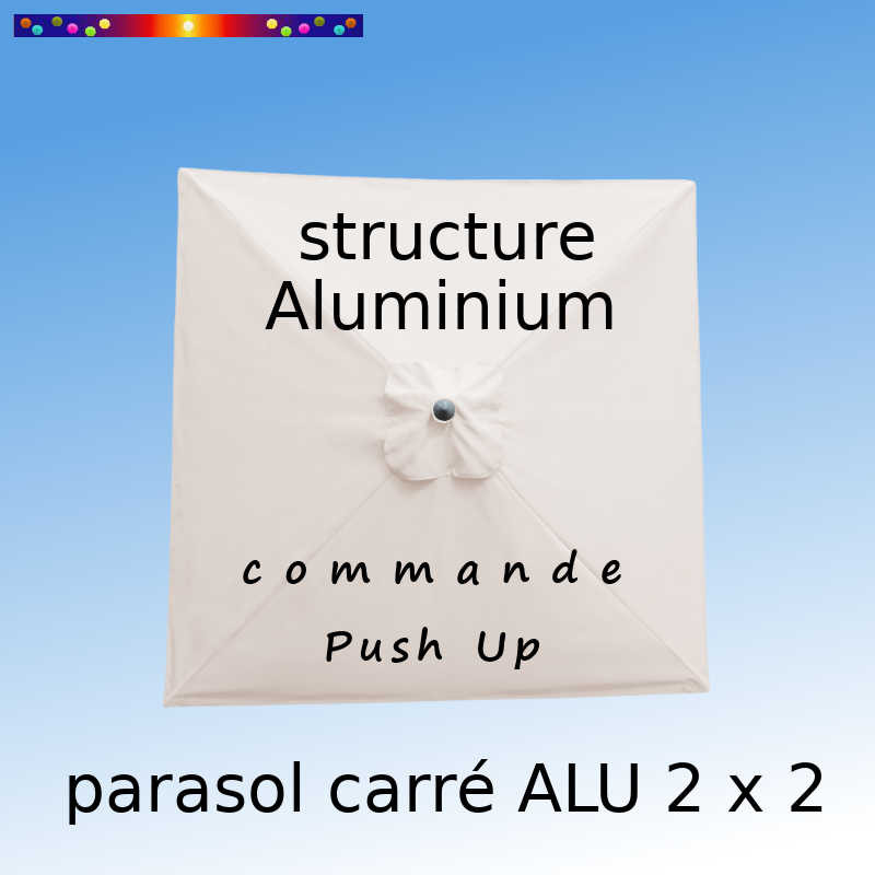 Parasol Lacanau Ecru 200 x 200 cm Alu Parasol Lacanau Ecru 200 x 200 cm Alu
