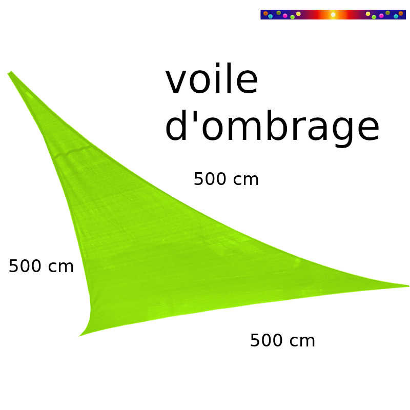 Voile Triangle 500 cm Vert Lime