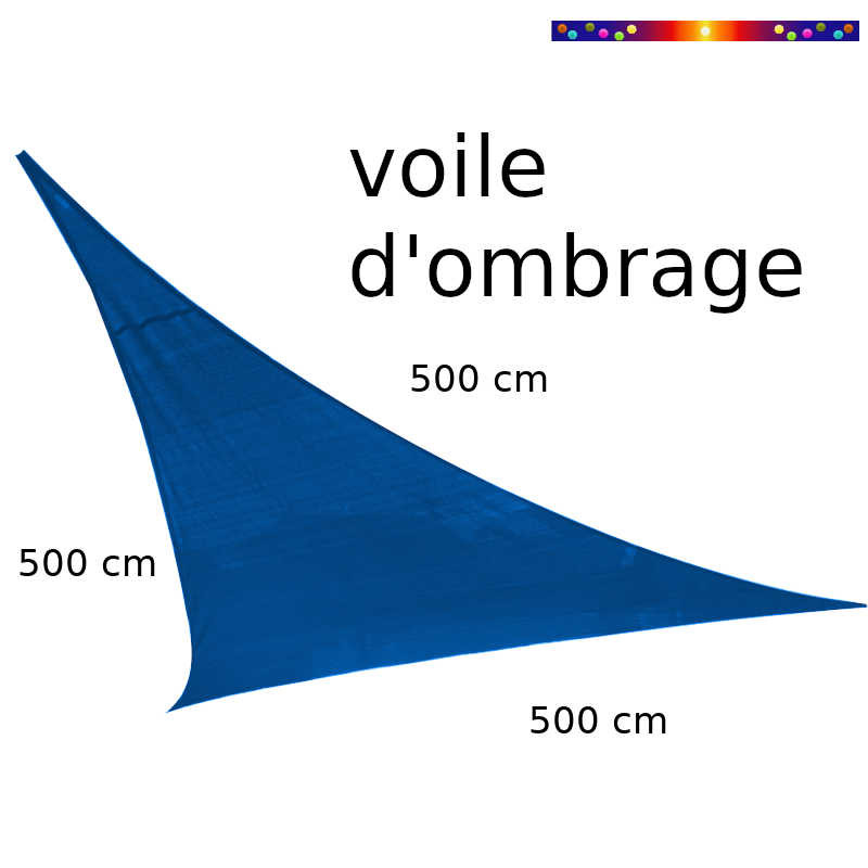 Voile Triangle 500 cm Bleu