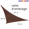 Voile Triangle 500 cm Chataigne