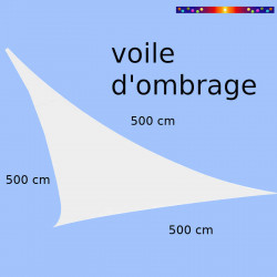 Voile Triangle 500 cm Blanc