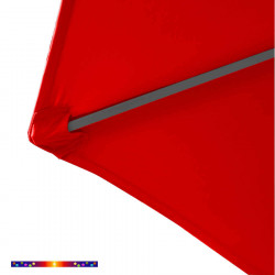 Toile de remplacement Rouge HEXAGONALE 300 cm pour parasol a mât central