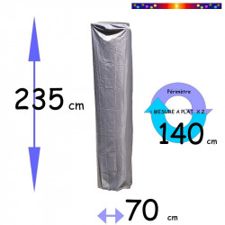 Housse pour parasol 235 cm x Largeur 70 cm : dimensions