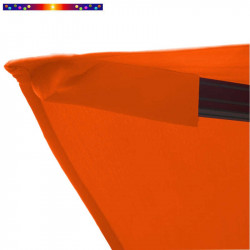 Toile 3x3 pour Parasol Biscarrosse Orange : détail du fourreau de fixation de la toile sur la baleine