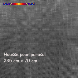 Housse pour parasol 235 cm x Largeur 70 cm : toile polyester enduction TPU
