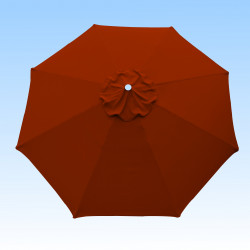Toile de remplacement pour parasol 300 cm Rouge Terracotta