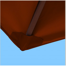 Toile de remplacement pour parasol 300 cm Rouge Terracotta : coté bas de la baleine