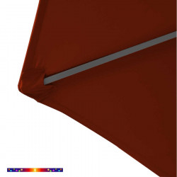 Toile de remplacement pour parasol HEXAGONAL 300 cm couleur Terracotta : détail du pochon d'accrochage de la baleine