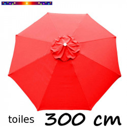 Toile de remplacement pour parasol 300 cm Rouge Coquelicot