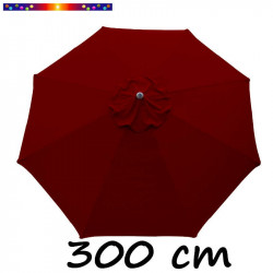 Toile de remplacement pour parasol 300 cm Rouge Bordeaux