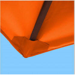 Toile de remplacement pour parasol 300 cm Orange : coté bas de la baleine