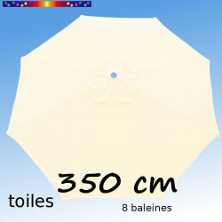 Toile de remplacement pour parasol 350 cm Blanc Ecru Crème