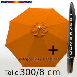 Pack : Toile 300/8 Orange + Housse 200x40/80