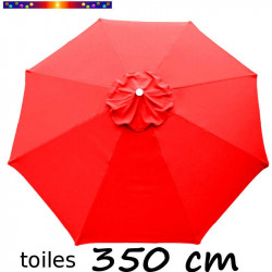 Toile de remplacement pour parasol 350 cm Rouge Coquelicot