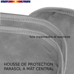 Housse pour parasol 250 cm x Largeur 50 cm : qualité de la toile et des coutures