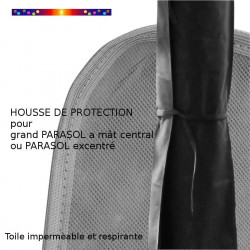 Housse pour parasol 250 cm x Largeur 50 cm : détail de la sangle de fermeture