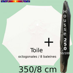 Pack : Toile 350/8 + Housse 250x50/100