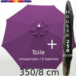Pack : Toile 350/8 Violette + Housse 250x50/100