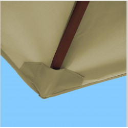Toile pour parasol rectangle 2x3 polyester Sable greige : coté bas de la baleine