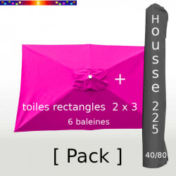 Pack : Toile 200x300 Rose Fushia + Housse 225/40