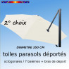 Toile second choix 350cm/8cotés pour Parasol Déporté Couleur Ecru
