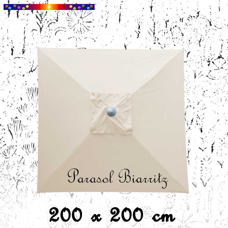 Parasol Biarritz Blanc Ecru Nature 2X2 Parasol Biarritz Blanc Ecru Nature 2X2