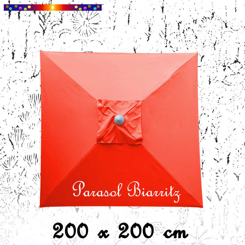 Parasol Biarritz Rouge Coquelicot 2x2 Parasol Biarritz Rouge Coquelicot 2x2