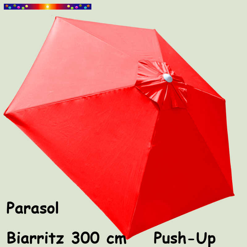 Parasol Biarritz Rouge Coquelicot 300 cm Alu Parasol Biarritz Rouge Coquelicot 300 cm Alu