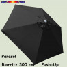 Parasol Biarritz Gris Anthracite 300 cm Alu 