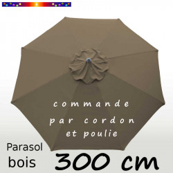 Parasol Lacanau Chamois 300 cm Bois
