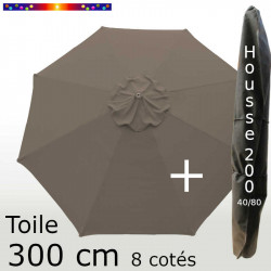 Pack : Toile 300/8 Chamois + Housse 200x40/80