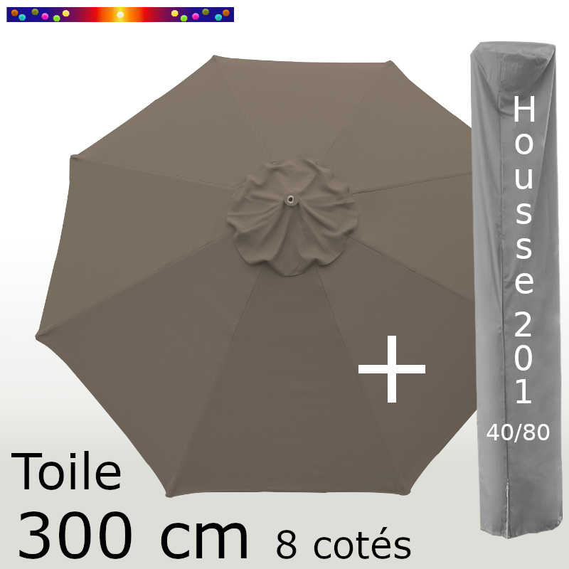 Pack : Toile 300/8 Chamois + Housse 201x40/80