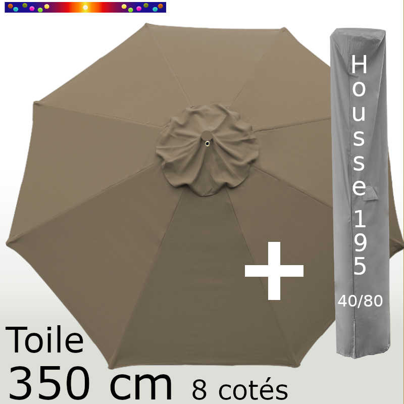 Pack : Toile 350/8 Chamois + Housse 195x40/80