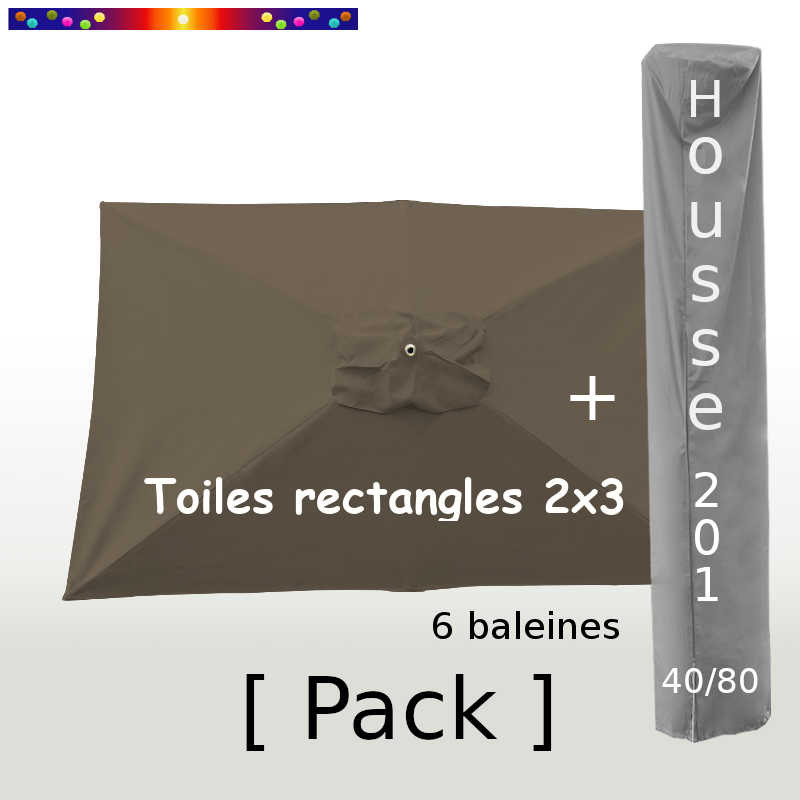 Pack : Toile 200x300 Jaune Bouton d'Or + Housse 225/40