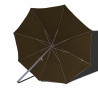 Parasol Lacanau rond (octogonal) Diamètre 300 cm en Aluminium à manœuvre par manivelle toile Gris Taupe : parasol vu de dessous