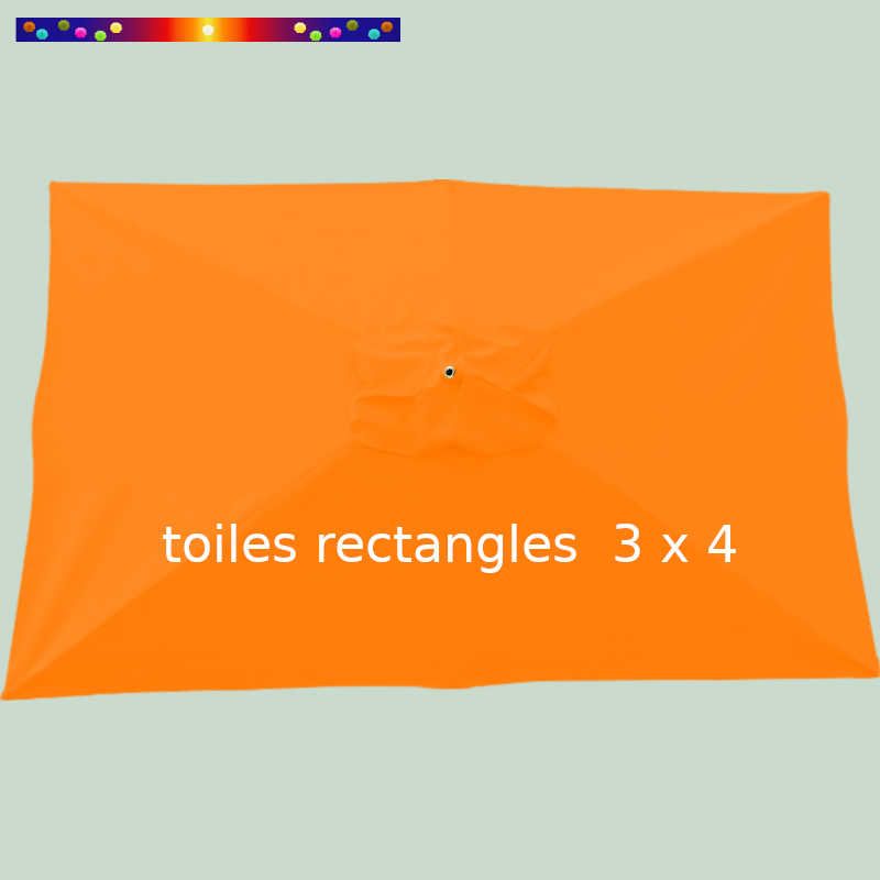 Toile Orange pour parasol 3x4 rectangle Toile Orange pour parasol 3x4 rectangle