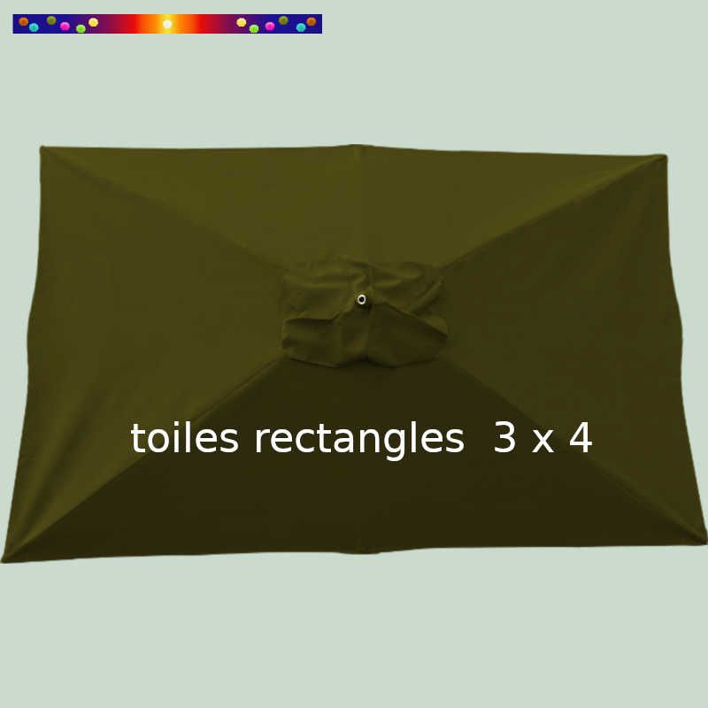 Toile Olive pour parasol 3x4 rectangle