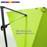 Toile Vert Lime CARREE 3x3 pour Parasol Déporté Biscarrosse