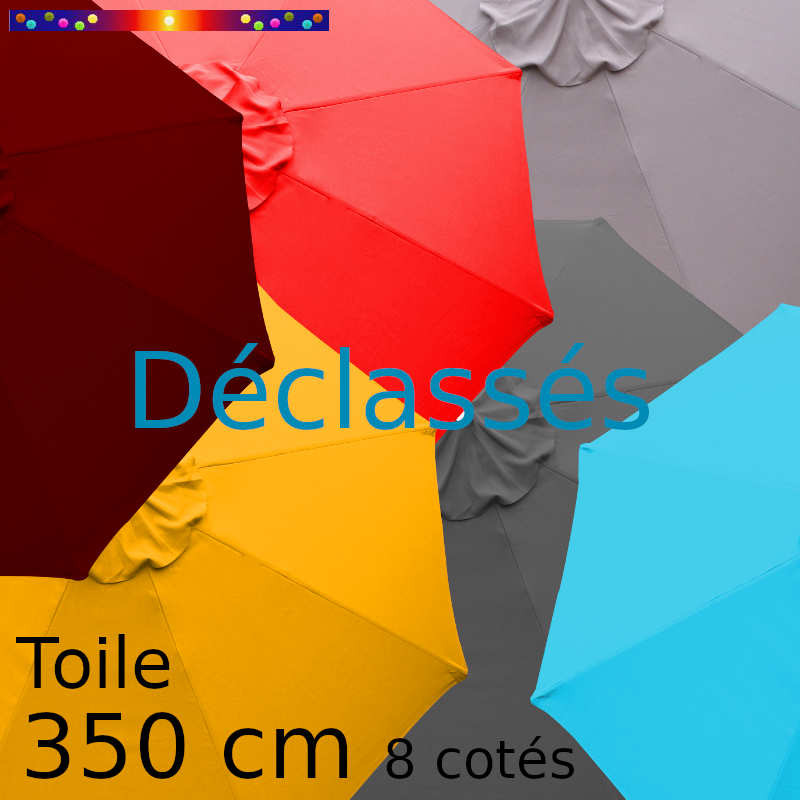 Toile octogonale 350 cm en second choix : toutes les couleurs Toile octogonale 350 cm en second choix : toutes les couleurs