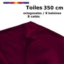 Toile de remplacement pour parasol diamètre 350 cm couleur Rouge Bordeaux