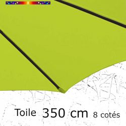 Toile OCTOGONALE (8cotés) 350cm Vert Lime (mât central) : toile coté baleine