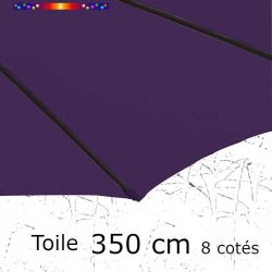 Toile de remplacement Aubergine pour parasol octogonal 350 cm